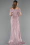 Abendkleid Lang Chiffon Altrosa ABU6581