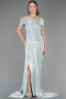 Abendkleid in Übergröße Lang Chiffon Minzgrün ABU6604