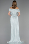 Abendkleid in Übergröße Lang Chiffon Minzgrün ABU6604