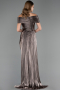 Abendkleid Lang Chiffon Nerzbraun ABU6581