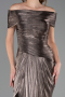 Abendkleid Lang Chiffon Nerzbraun ABU6581