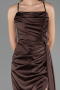 Abschlusskleid Lang Satin Braun ABU6584