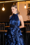 Abendkleid Lang Marineblau ABU6571
