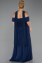 Abendgarderobe in Großen Größen Lang Chiffon Marineblau ABU6274