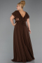Abendkleid in Übergröße Lang Chiffon Braun ABU032
