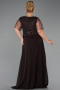 Kleider in Großen Größen Lang Chiffon Braun ABU6585
