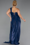Abendkleid in Übergröße Lang Chiffon Marineblau ABU6631