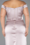 Abendkleid in Übergröße Lang Satin Nerzbraun ABU6577