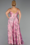 Abschlusskleid In Übergröße Lang Rosa ABU6558