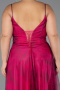 Abschlusskleid In Übergröße Lang Fuchsie ABU6558