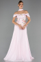 Abendkleid Lang Chiffon Puder ABU6588
