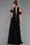 Abendkleid Lang Chiffon Schwarz ABU6588