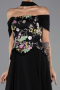 Abendkleid Lang Chiffon Schwarz ABU6588