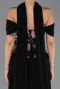 Abendkleid Lang Chiffon Schwarz ABU6588