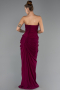 Abendkleid Lang Chiffon Pflaume ABU6589