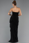 Abendkleid Lang Chiffon Schwarz ABU6589