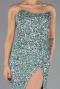 Abschlusskleid Lang Schuppig Minzgrün ABU6218
