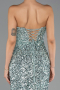 Abschlusskleid Lang Schuppig Minzgrün ABU6218
