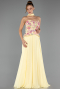 Abendkleid Lang Chiffon Gelb ABU6391