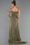 Abschlusskleid Lang Chiffon Khaki ABU6590
