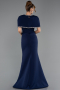 Abendkleid im Meerjungfrau-Stil Lang Marineblau ABU6591