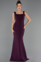 Abendkleid im Meerjungfrau-Stil Lang Pflaume ABU6591