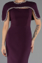 Abendkleid im Meerjungfrau-Stil Lang Pflaume ABU6591