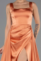 Abschlusskleid Lang Satin Orange ABU6572