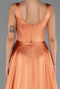 Abschlusskleid Lang Satin Orange ABU6572