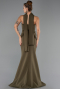 Abendkleid im Meerjungfrau-Stil Lang Khaki ABU6575
