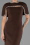Abendkleid im Meerjungfrau-Stil Lang Braun ABU6591
