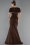 Abendkleid im Meerjungfrau-Stil Lang Braun ABU6591