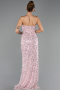 Abendkleid Lang Schuppig Puder ABU6503