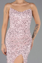 Abendkleid Lang Schuppig Puder ABU6503