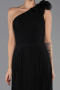 Abendkleid Lang Chiffon Schwarz ABU6593