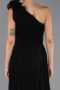 Abendkleid Lang Chiffon Schwarz ABU6593
