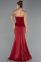 Abschlusskleid Lang Satin Weinrot ABU6624