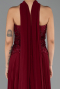 Abendkleid Lang Chiffon Weinrot ABU6436