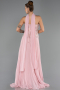 Abendkleid Lang Chiffon Puder ABU6436