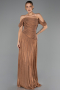 Abschlusskleid Lang Chiffon Kupfer ABU6602