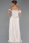 Abschlusskleid Lang Chiffon Beige ABU6602