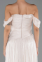 Abschlusskleid Lang Chiffon Beige ABU6602