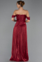 Abschlusskleid Lang Chiffon Weinrot ABU6602