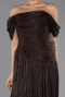 Abschlusskleid Lang Chiffon Braun ABU6602