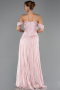 Abschlusskleid Lang Chiffon Puder ABU6602