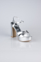 Plateauschuhe Haut Silber ABC2104