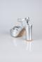 Plateauschuhe Haut Silber ABC2104