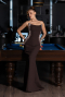 Abendkleid Lang Braun ABU6374