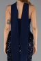 Abendkleid im Meerjungfrau-Stil Lang Marineblau ABU6620