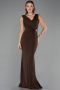 Abendkleid Lang Braun ABU6524